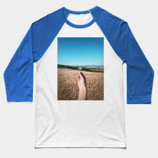 hand holding a chicory flower Baseball T-Shirt